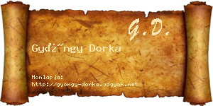 Gyöngy Dorka névjegykártya